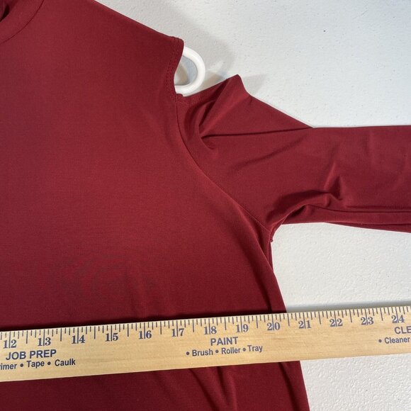 Clara Sun Woo Top Womens Size Medium‎ Cold Shoulder Poly Rayon Stretch Comfort - Picture 5 of 9